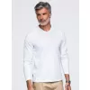 Pánské tričko OMBRE OM-LSBL-0143 WHITE