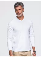 Pánské tričko OMBRE OM-LSBL-0143 WHITE