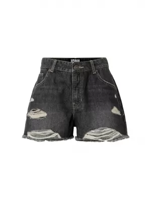 Dámské kraťasy URBAN CLASSICS TB8193 BLACK WASHED