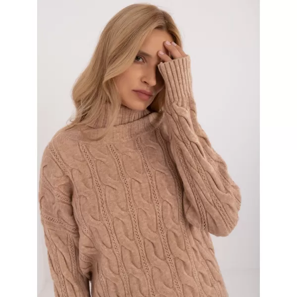 Dámský svetr WOOL FASHION ITALIA AT-SW-23445.00 CAMEL 
