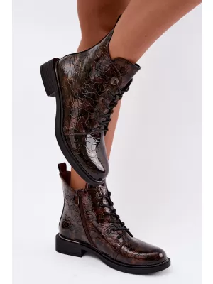 Dámské kozačky S.BARSKI HY62-8140 BROWN