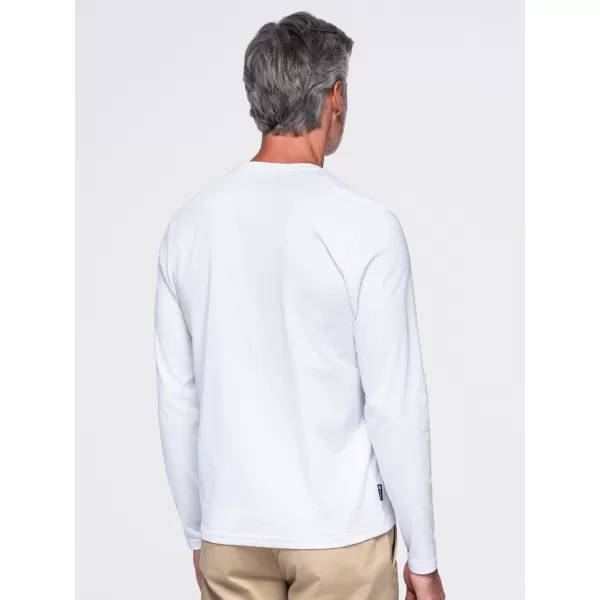  Pánské tričko OMBRE OM-LSBL-0143 WHITE 