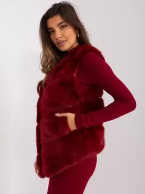 Dámská vesta WOOL FASHION ITALIA AT-KZ-2349.00P BURGUNDY