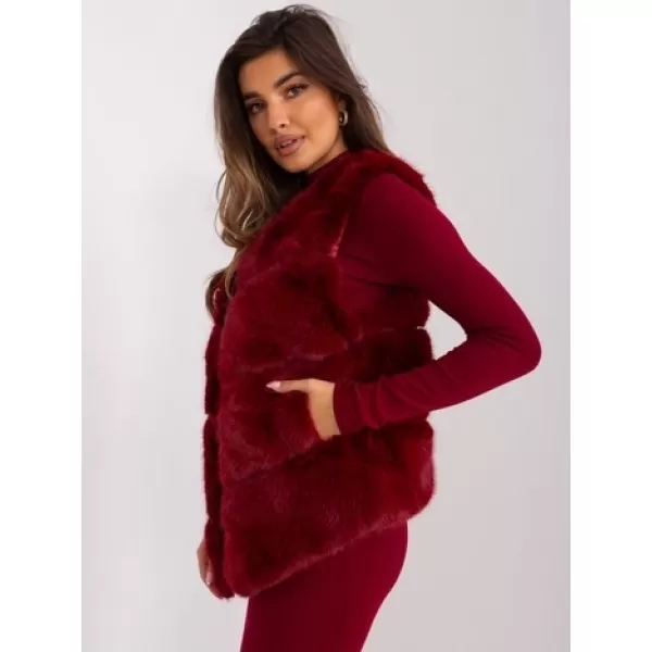  Dámská vesta WOOL FASHION ITALIA AT-KZ-2349.00P BURGUNDY 