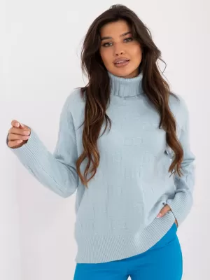 Dámský svetr WOOL FASHION ITALIA AT-SW-2342-1.35 BLUE