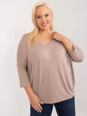 Dámská halenka RELEVANCE RV-BZ-5745.18 DARK BEIGE