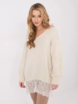 Dámský svetr FACTORY PRICE IN-SW-33681.05P LIGHT BEIGE