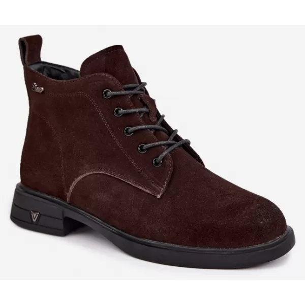  Dámské kotníkové boty VINCEZA 39953 CHOCOLATE SUEDE 