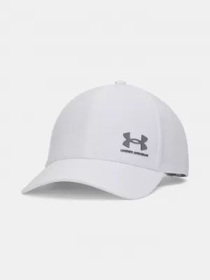 Pánská kšiltovka UNDER ARMOUR M AV LOW ADJ 1383440-101 BÍLÁ