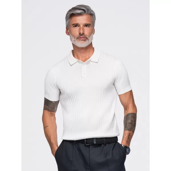  Pánské polo tričko OMBRE OM-POSS-0180 OFF-WHITE 