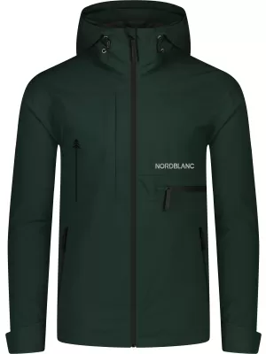 Pánská nepromokavá bunda NORDBLANC RIGID NBSJM8313 TMAVĚ ZELENÁ
