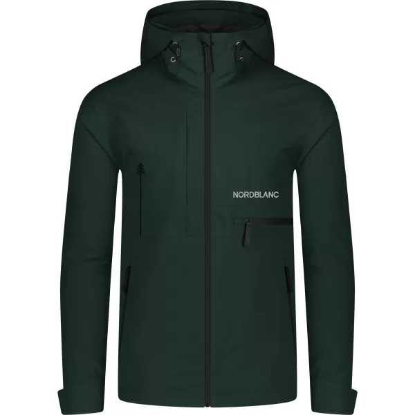 Pánská nepromokavá bunda NORDBLANC RIGID NBSJM8313 TMAVĚ ZELENÁ 