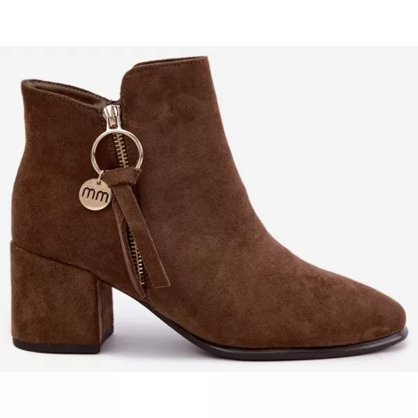  Dámské kotníkové boty BOTO NS653P BROWN 