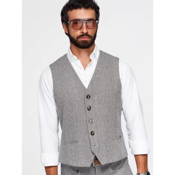  Pánská vesta OMBRE OM-BLZV-0155 BROWN MELANGE 