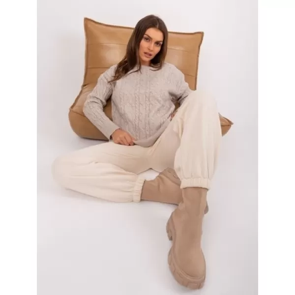  Dámský svetr WOOL FASHION ITALIA AT-SW-2335.27 LIGHT BEIGE 