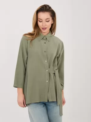 Dámská košile RUE PARIS IT-KS-FL10188.27 KHAKI