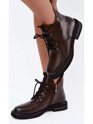 Dámské kotníkové boty D&A CR62-3337 BROWN