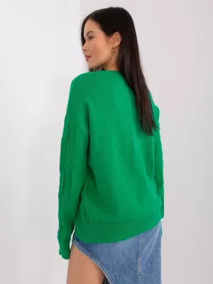 Dámský svetr WOOL FASHION ITALIA AT-SW-2340.22 GREEN