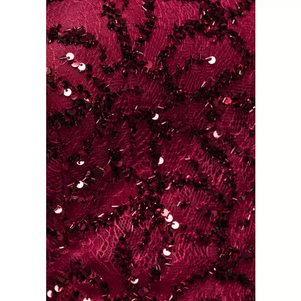  Dámské šaty LARICA LA-OM-DLR409 BURGUNDY 