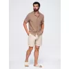 Pánská košile OMBRE OM-SHSS-0223 LIGHT BROWN