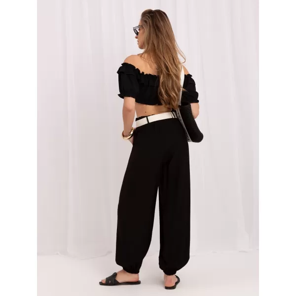  Dámské kalhoty RUE PARIS IT-SP-10368.34 BLACK 