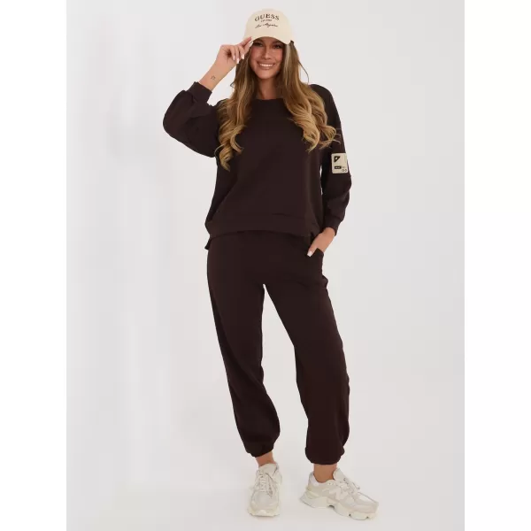  Dámský komplet RUE PARIS RV-KMPL-A1279.82 DARK BROWN 