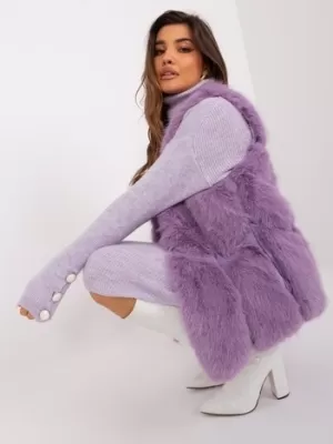 Dámská vesta WOOL FASHION ITALIA AT-KZ-2375.00P BRIGHT PURPLE