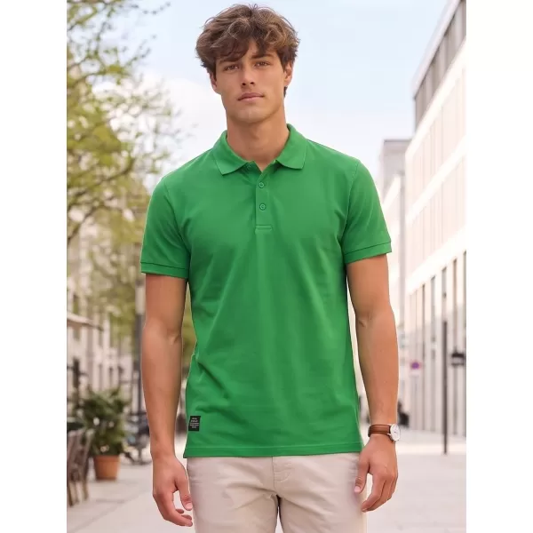  Pánské triko s límečkem ALTISPORT NP/ALMST90601 KELLY GREEN 