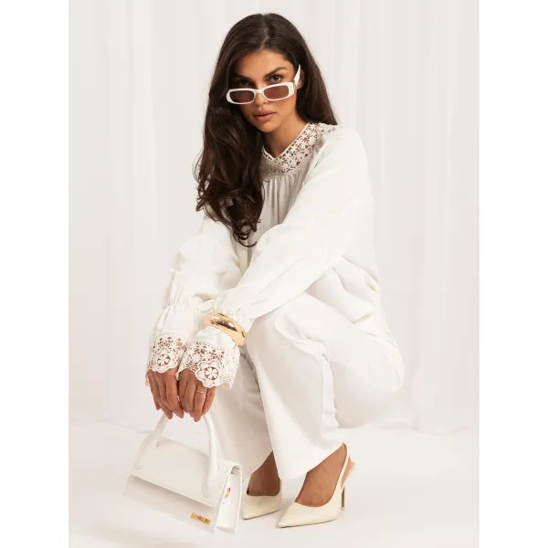  Dámská halenka ITALY MODA MI-BZ-3527.65 ECRU 