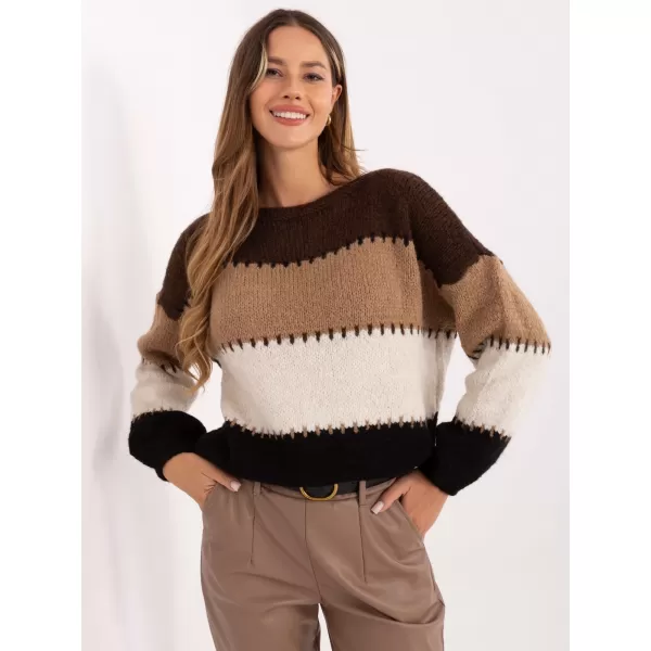  Dámský svetr ITALY MODA MI-SW-2309.95 BROWN 