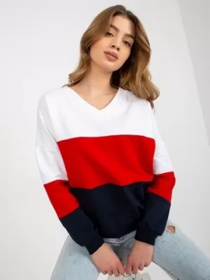 Dámská mikina RUE PARIS RV-BL-8328.86P WHITE-NAVY