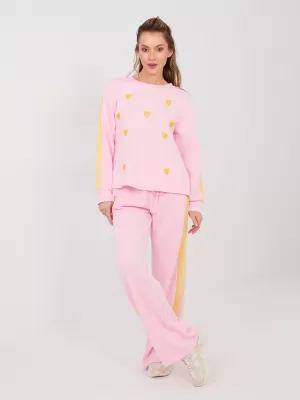 Dámská tepláková souprava RUE PARIS IT-KMPL-22211.31 BRIGHT PINK