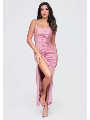 Dámské šaty LARICA LA-OM-DLR389 PINK