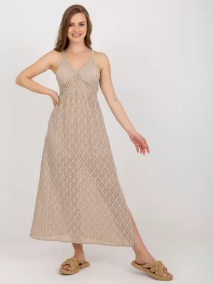 Dámské šaty OCH BELLA TW-SK-BI-8676.22 BEIGE