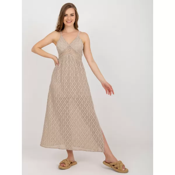  Dámské šaty OCH BELLA TW-SK-BI-8676.22 BEIGE 