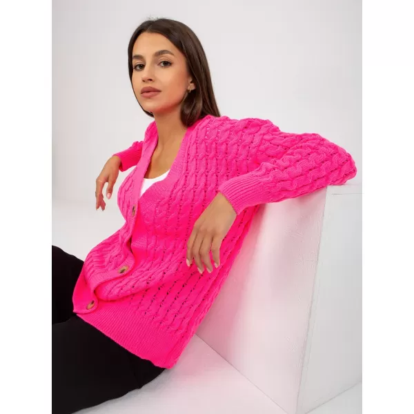  Dámský svetr RUE PARIS LC-SW-8036.74P FLUO PINK 