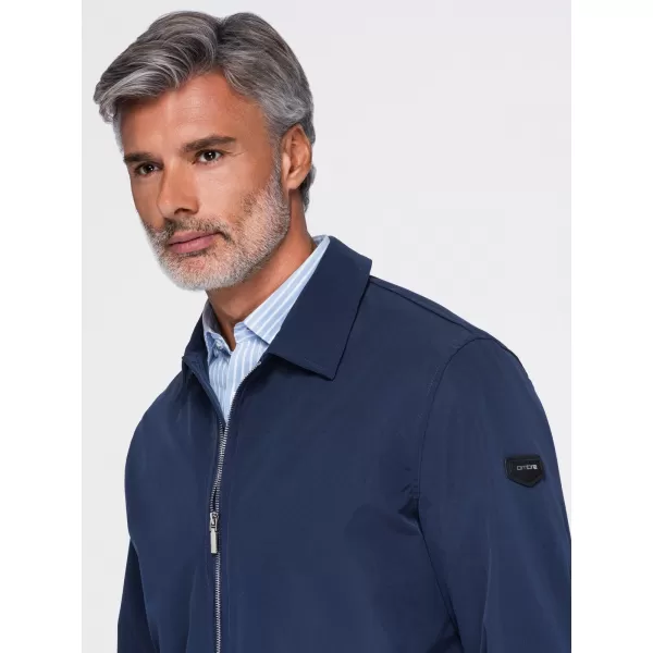 Pánská přechodná bunda OMBRE OM-JANP-0224 NAVY BLUE 