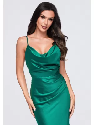 Dámské šaty LARICA LA-OM-DLR413 BOTTLE GREEN