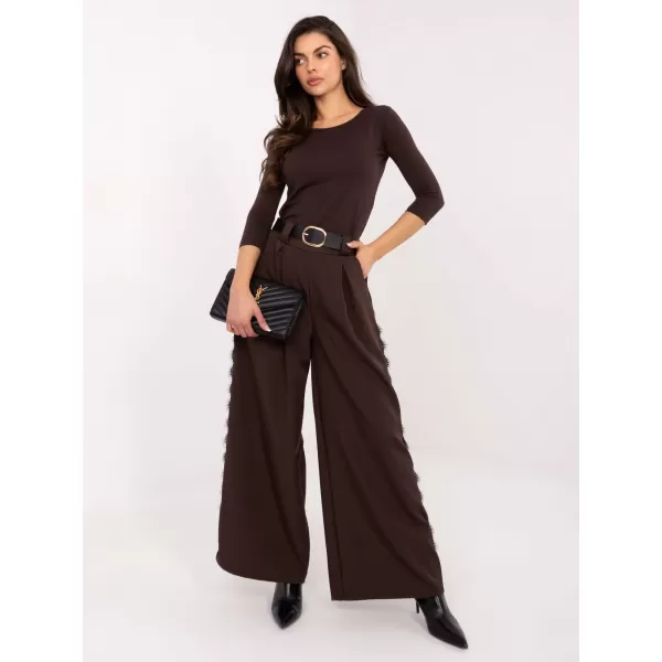  Dámské kalhoty ITALY MODA MI-SP-62440.56 DARK BROWN 