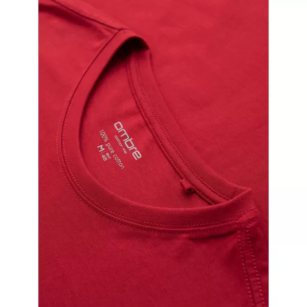  Pánské tričko OMBRE OM-LSBL-0142 RED 