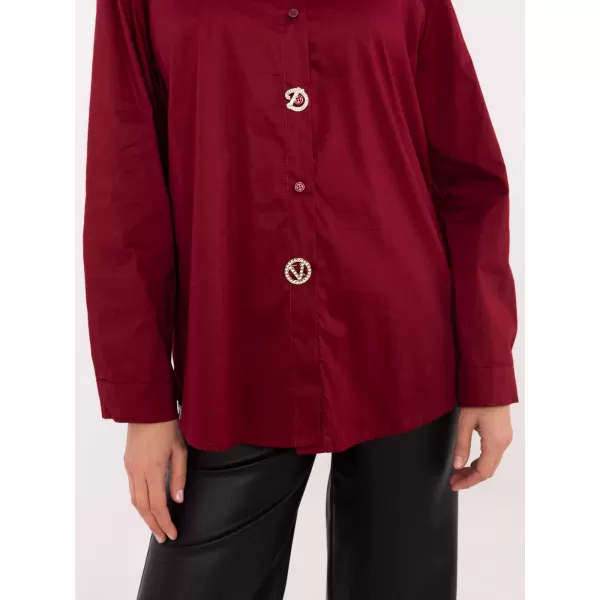  Dámská košile ITALY MODA DHJ-KS-20132.04P BURGUNDY 