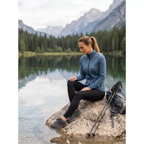  Dámská micro fleece mikina MALFINI FACTOR 853 TMAVÝ DENIM MELÍR 
