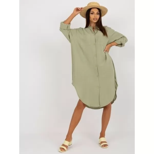  Dámské šaty OCH BELLA TW-SK-BE-199D.85P PISTACHIO 