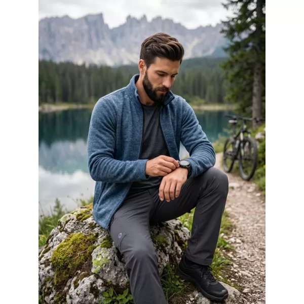  Pánská micro fleece mikina MALFINI FACTOR 852 TMAVÝ DENIM MELÍR 