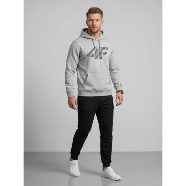  Pánská mikina 4F 4FWMM00TSWSM2548 COLD LIGHT GREY MELANGE 