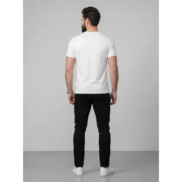  Pánské triko 4F 4FWMM00TTSHM3339 WHITE 