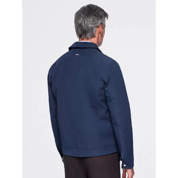  Pánská přechodná bunda OMBRE OM-JANP-0224 NAVY BLUE 