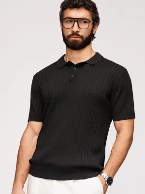 Pánské polo tričko OMBRE OM-POSS-0180 BLACK