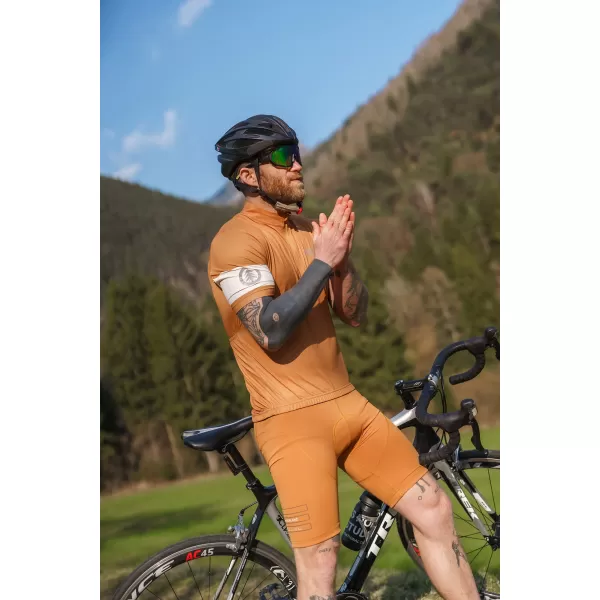  Pánský cyklo dres NORDBLANC CAMEL NBSMF8079 HNĚDÁ 