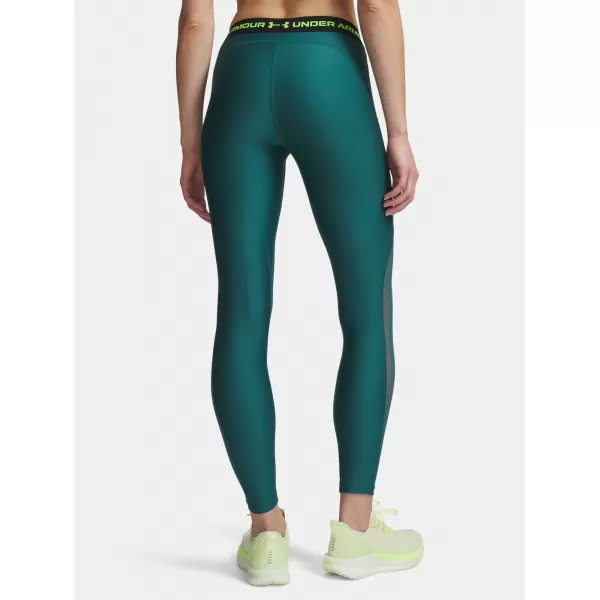  Dámské legíny UNDER ARMOUR HEATGEAR MESH LEGGING 6010009-338 ZELENÁ 
